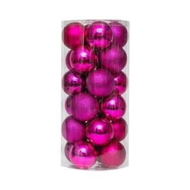 Imagem de Enfeites De Natal Em Forma De Bola De 4CM, Pendentes Para Árvore De Na