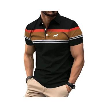 Imagem de Camisas Polo Masculinas De Manga Curta Para Verão, Primavera E Outono,