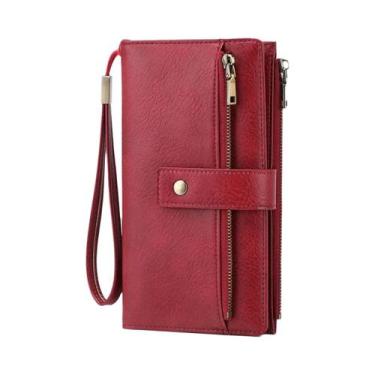 Imagem de Carteira Vintage Com Bloqueio RFID, Múltiplos Slots Para Cartões, Cart