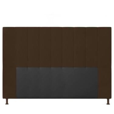 Imagem de Cabeceira Cama Box Queen 160cm Suede Marrom