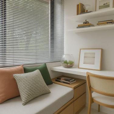 Imagem de Persiana Horizontal Alumínio 25mm Branco - 1,78m X 2,49m