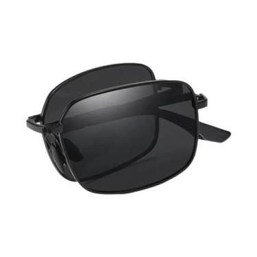 Imagem de Óculos De Sol Polarizados Masculinos Dobráveis Quadrados 2 Peças Com M