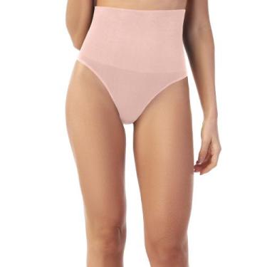 Imagem de Calcinha Fio Dental Modeladora Alta sem Costura Blush Zee Rucci, GG