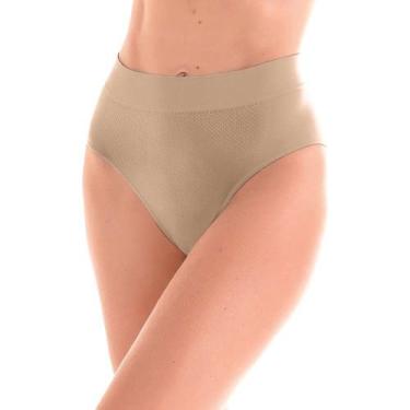 Imagem de Calcinha Alta Clássica sem Costura Bege Zee Rucci, G