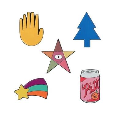 Imagem de Conjunto De Pins Esmaltados E Broches De Lapela Infantil Com Temas De 