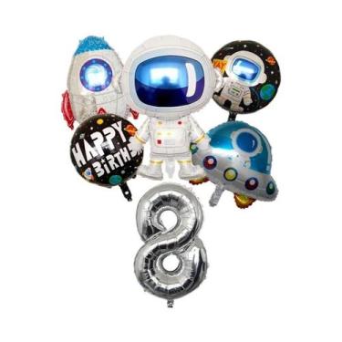 Imagem de Decorações De Festa De Aniversário Para Menino Com Tema De Astronauta,