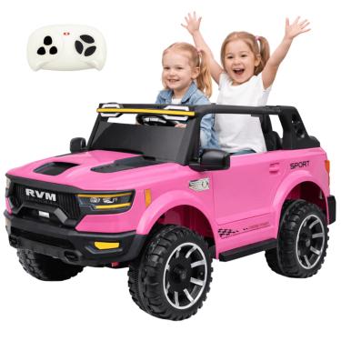 Imagem de Caminhonete Elétrica Dodge Ram Zippy Toys RVM Rosa 12V Controle