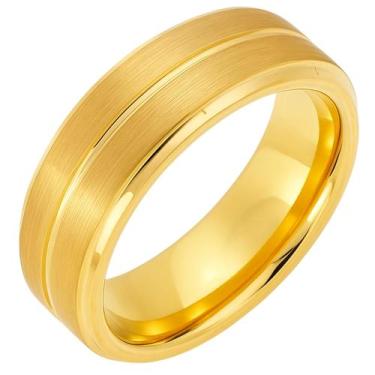Imagem de Aliança Tungstênio Casamento Namoro Compromisso 8mm Larga Resistente R