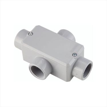 Imagem de Condulete fixo 3/4 tipo X - com tampa / rosca BSP / com pintura eletrostática a pó