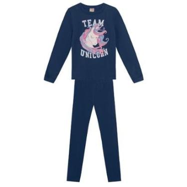Imagem de Conjunto infantil menina de unicórnio com glitter Brandili-Feminino