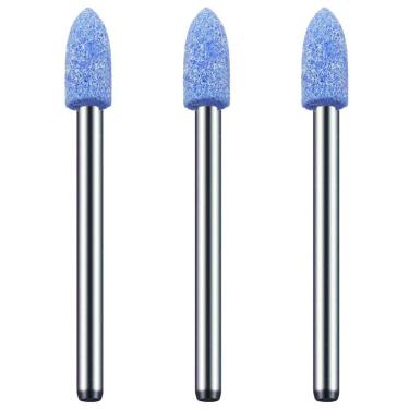 Imagem de Kit 3 Ponta Montada 5Mm Rebolo Bala Haste 3Mm Micro Retífica