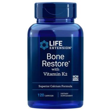 Imagem de Bone Restore C/ Vitamina K2 (120 Cápsulas) Life Extension, Suplemento 