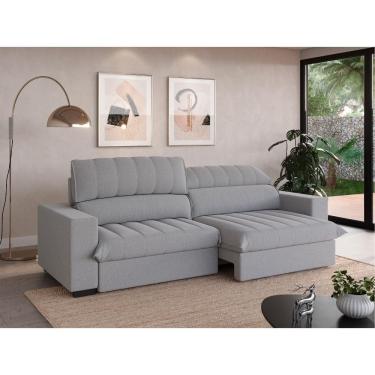 Imagem de Sofá com Molas Ensacadas Retrátil e Reclinável Strike 2,80m Linhosoft com Carregador USB - NETSOFAS
