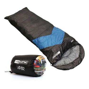 Imagem de Saco De Dormir Viper Nautika C/ Capus 5 A 12ºc Azul e Preto, Preto e A