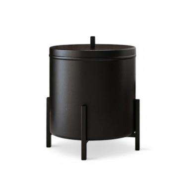 Imagem de Lixeira Cesto Industrial para Banheiro Cozinha Paris Preto - Loja Sheep