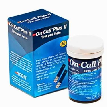 Imagem de TIRA PARA MEDIÇÃO DE GLICEMIA ON CALL PLUS II - TIRAS REAGENTES FRASCO COM 50 TIRAS