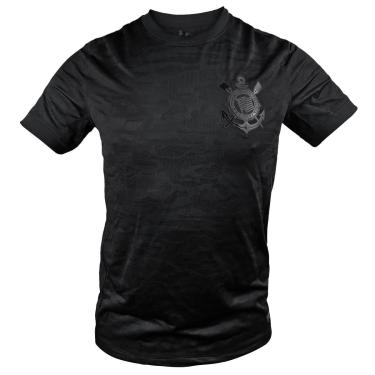 Imagem de Camiseta Corinthians Jacquard Preta Masculino-Masculino