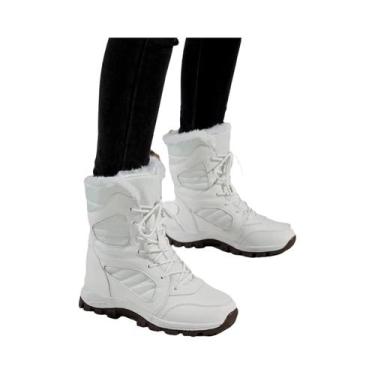 Imagem de Botas De Neve Para Casais, Forradas Com Lã, Quentes E Grossas, Botas C