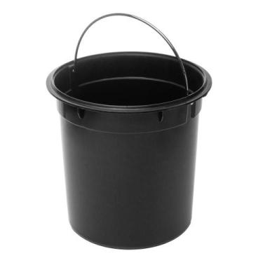 Imagem de Lixeira Redonda com Tampa em Bambu e Pedal Lyor 5L Bege Aço