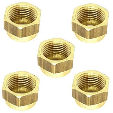 Imagem de Kit 05 Unidades Porca Ar Condicionado Para Flange 5/16 Latão - ALUMEGA