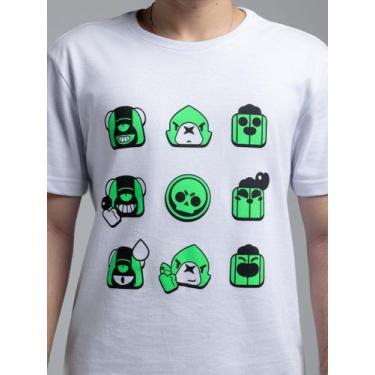 Imagem de Camiseta Regular Branca Loud X Brawl Stars Tamanho:MCor:Branca, M, Bra
