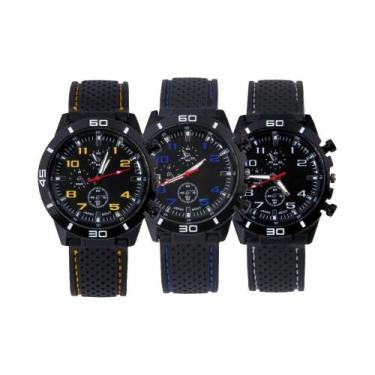 Imagem de Conjunto De Relógios De Quartzo Casuais Masculinos 3 Peças, Relógio An