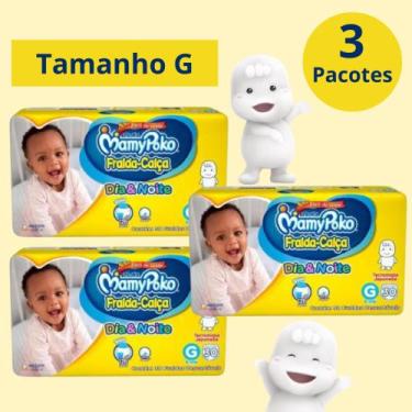 Imagem de Fralda Calça Mamypoko Dia e Noite Amarelo 3 Pacotes Tamanho G Com 30 u