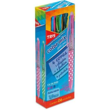 Imagem de Caneta Esferográfica Tris Color Mix Poa 1.0mm 4cores - SUMMIT