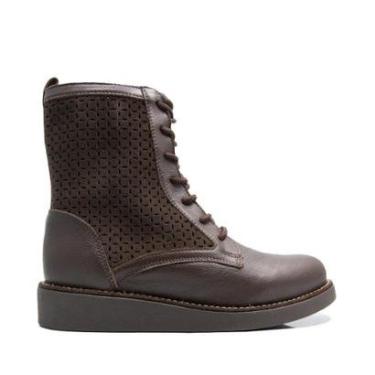 Imagem de Coturno Orcade Camurça Marrom-Feminino