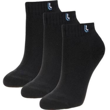 Imagem de Meia Lupo Kit 3 Pares Cano Médio Algodão Lupo, Preto, G