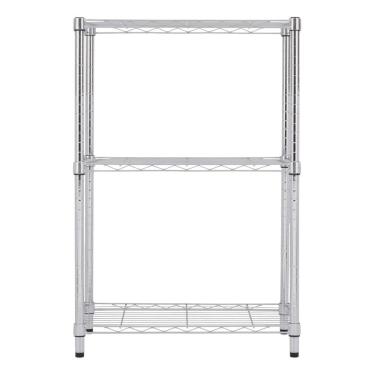Imagem de Estante Aco Cromado 3 Prateleiras 90x60x35cm Ate 150kg Prateado