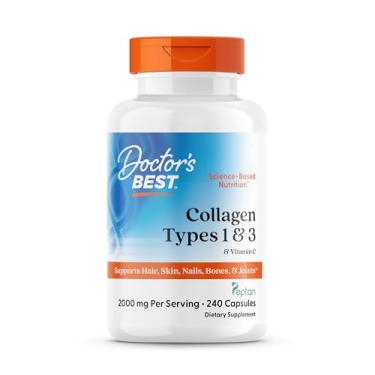 Imagem de Doctor's Best - Tipos de Colágeno 1 e 3 com Peptan e Vitamina C 500 mg - 240 Cápsulas