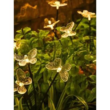 Imagem de Luzes Solares LED Em Forma De Borboleta Com 6 Cabeças, 2 Modos, Decora