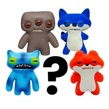 Imagem de Kit Com 5 Mini Bonecos Fuggler 6cm Marrom, Tie-dye, Azul E Vermelho