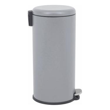 Imagem de Lixeira Cozinha 28l Cinza Aco 64x31cm Abertura Pedal
