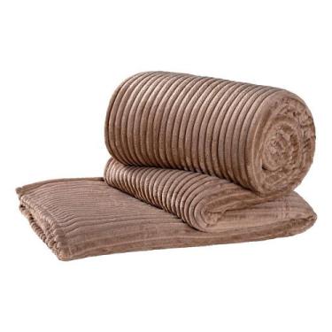 Imagem de Manta Veludo Luxo Decorativa 100% Poliéster - Caqui - Lilly Home Enxov