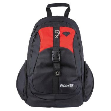 Imagem de Mochila Para Ferramentas 14'' Poliéster Preta-vermelha Worker