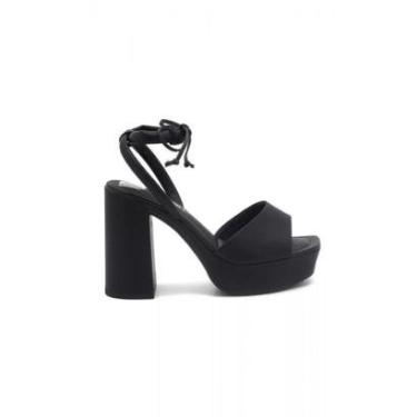 Imagem de Sandália Dakota Plataforma Salto Alto Bloco Amarração Feminino Y0272-Feminino