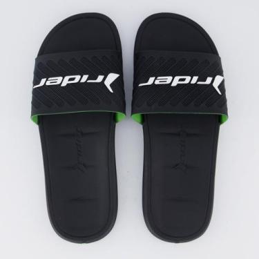 Imagem de Chinelo Slide Rider Free II Preto e Verde, 39