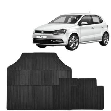 Imagem de Jogo de Tapete de Borracha Volkswagen Polo 2003 até 2017 4 Peças Preto