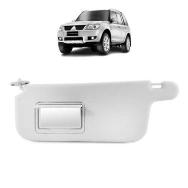 Imagem de Quebra Sol Cinza C Espelho Mitsubishi Pajero Tr4 2003 a 2014 Lado Esqu