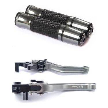 Imagem de Kit Manopla Manete Esportivo Fz8 Fz6 R6 Xj6 Mt07 Mt09 R1 - Stark Race,