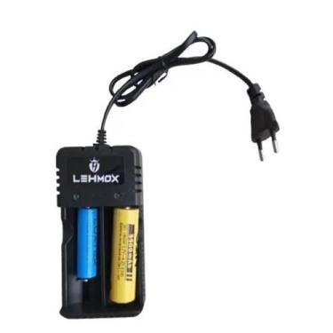 Imagem de Carregador Bateria Duplo 14500 18650 26650 Lanterna Com Led Bivolt Ley