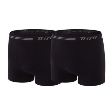 Imagem de Kit 2 Cuecas Boxer Masculina Microfibra Trifil Sem Costura CE 0277, Pr