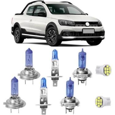 Imagem de Lâmpadas super branca vw saveiro cross g7 h7 h1 h4 - VELOX TIGER CINOY
