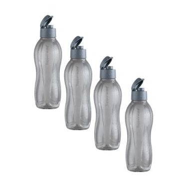 Imagem de Kit 4 Garrafas de Água Tupperware Eco Tupper Chumbo 1L