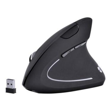Imagem de Mouse Sem Fio Vertical Ortopédico Power Fit Vinik, 1600 DPI, Recarregá