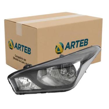 Imagem de Farol Hyundai Hb20/hb20x/hb20s 2012 Em Diante Esquerdo Mascara Negra -