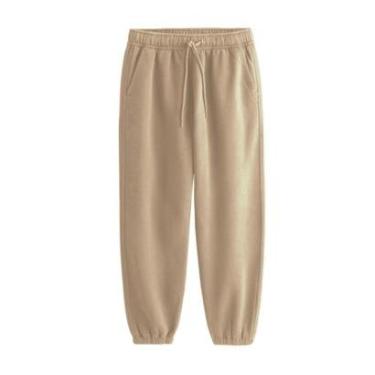Imagem de Calça Jogger Masculina em Moletom Flanelado Casual com Bolsos Funcionais-Masculino