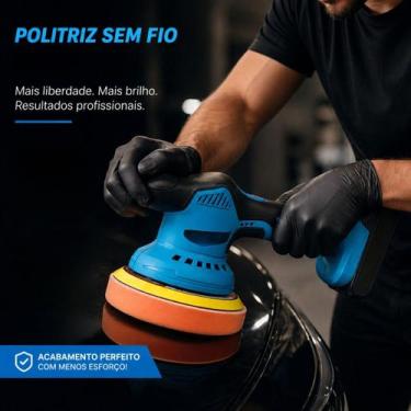 Imagem de Politriz Automotiva Sem Fio Polidor De Carro Profissional Para Pintura